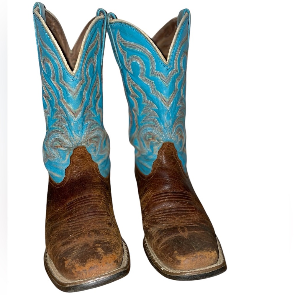 Vintage Tony Lama Turquoise Cowboy Boots